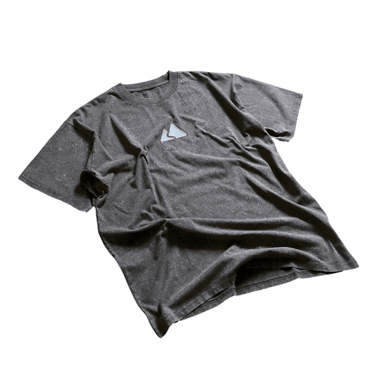 Stride Outdoors Washed Grey Cotton Drop Shoulder Tee